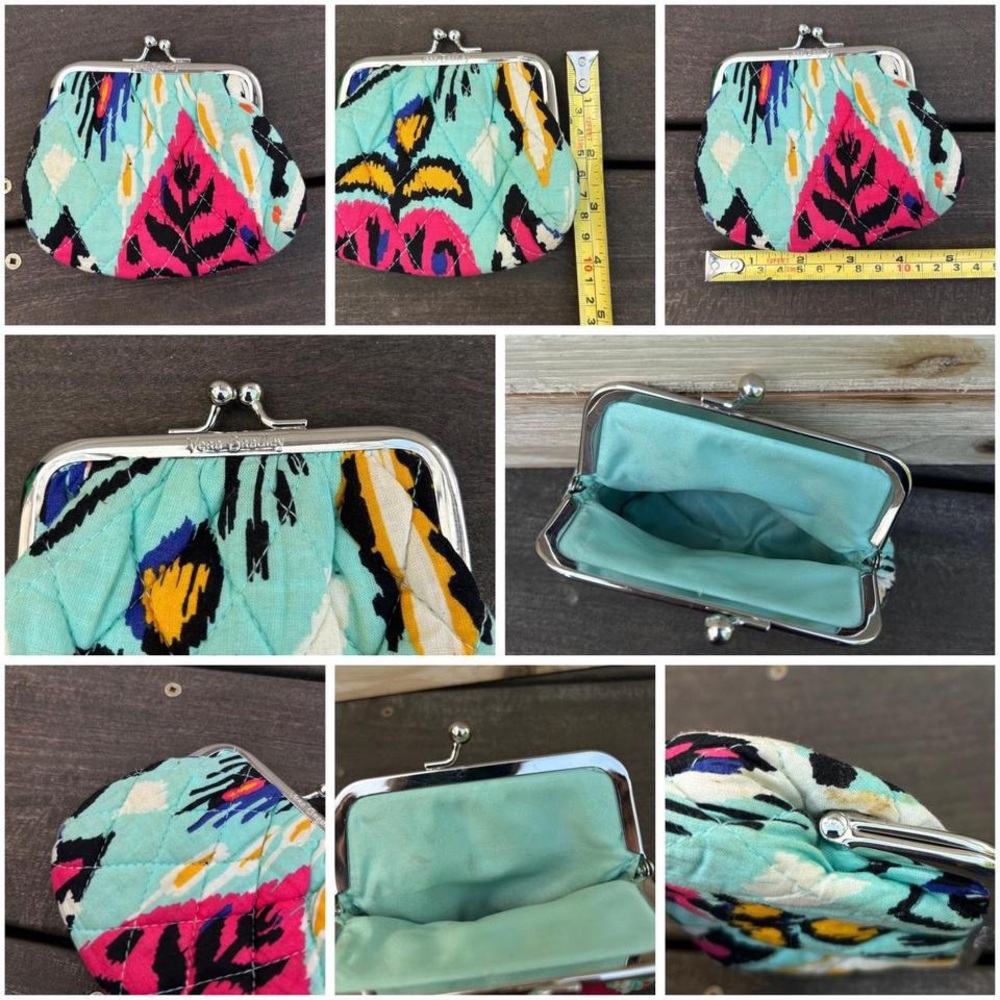 Purple Vera Bradley Multi-Colored Paisley Purse Travel Set - Picture 8 of 8